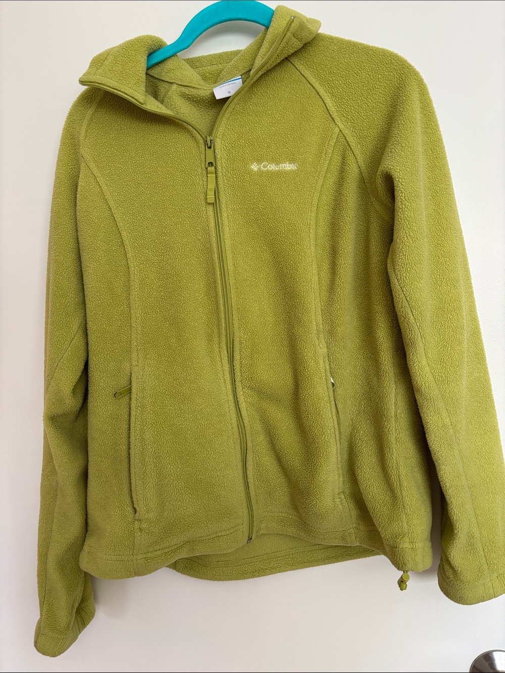 Columbia Mustard Hooded Fleece Jacket